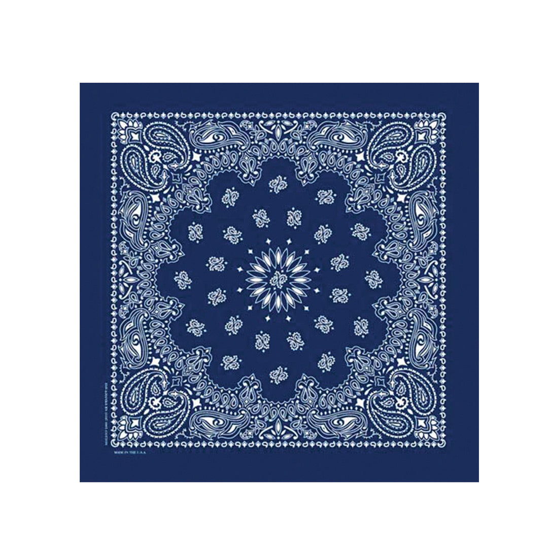 Navy Paisley Bandana