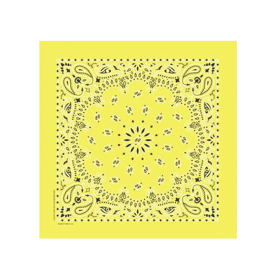 Yellow Paisley Bandana