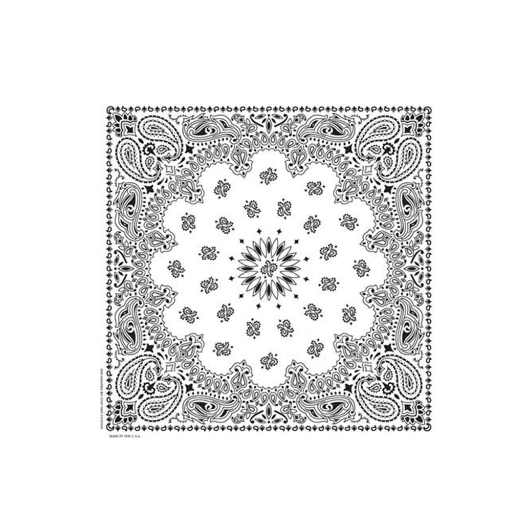 White Paisley Bandana