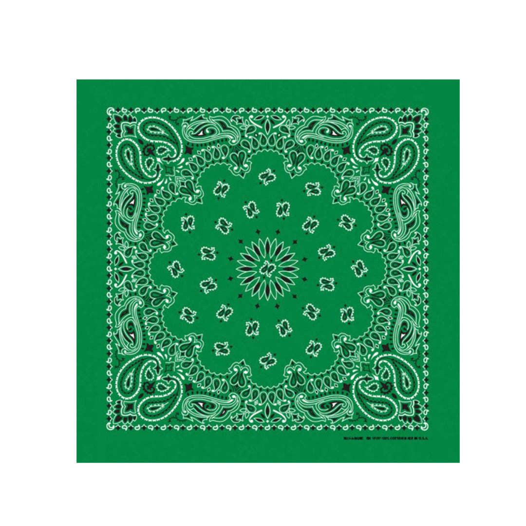 Kelly Green Paisley Bandana