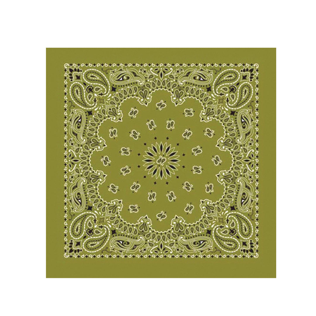 Olive Paisley Bandana