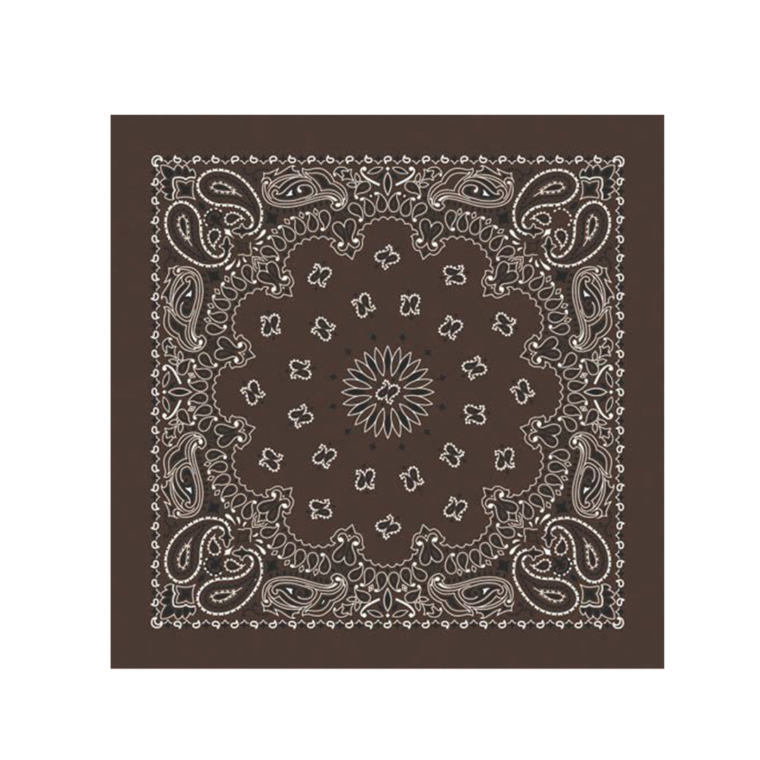 Brown Paisley Bandana