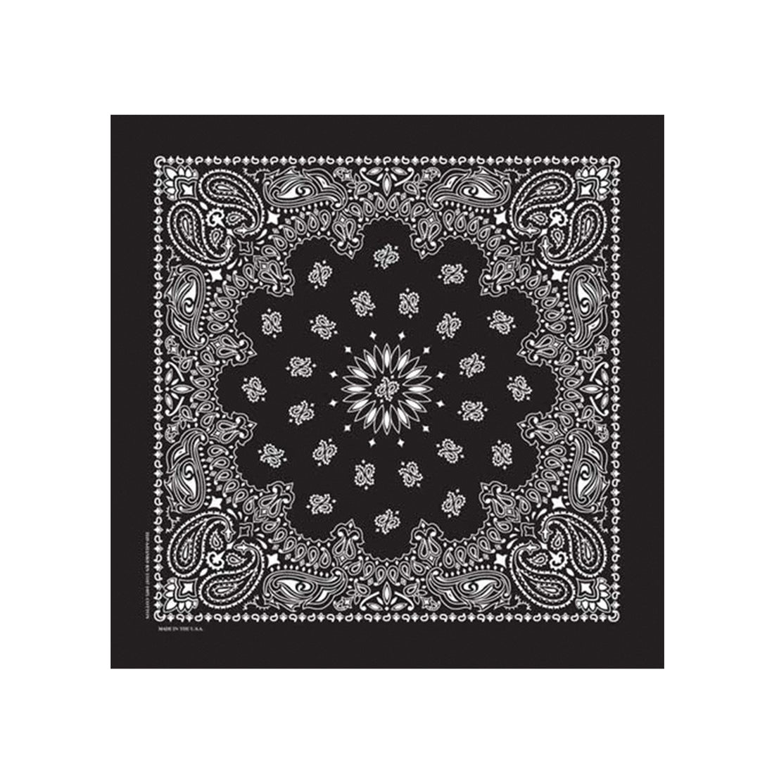 Black Paisley Bandana