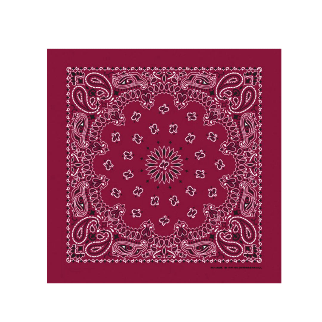 Burgundy Paisley Bandana