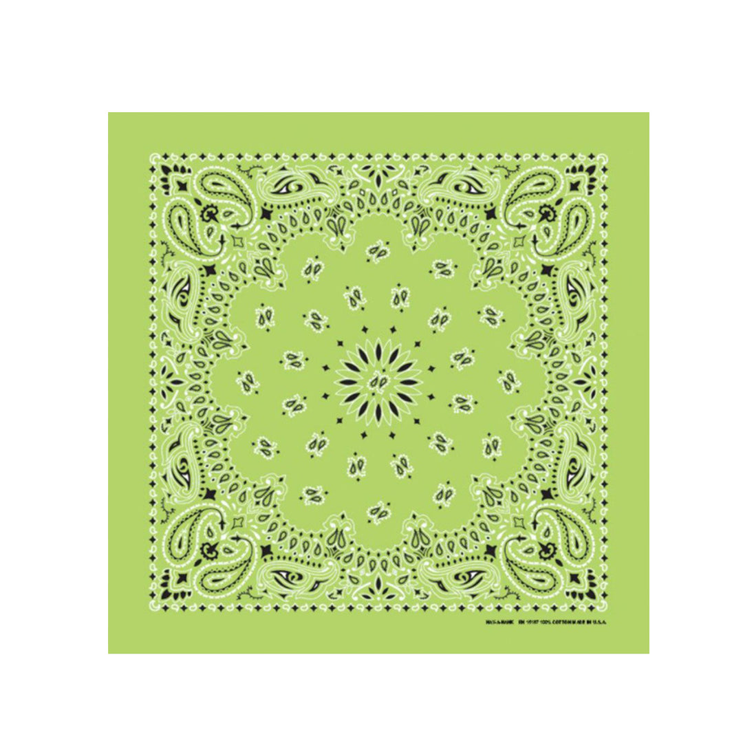 Lime Paisley Bandana