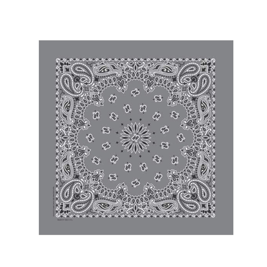 Charcoal Paisley Bandana