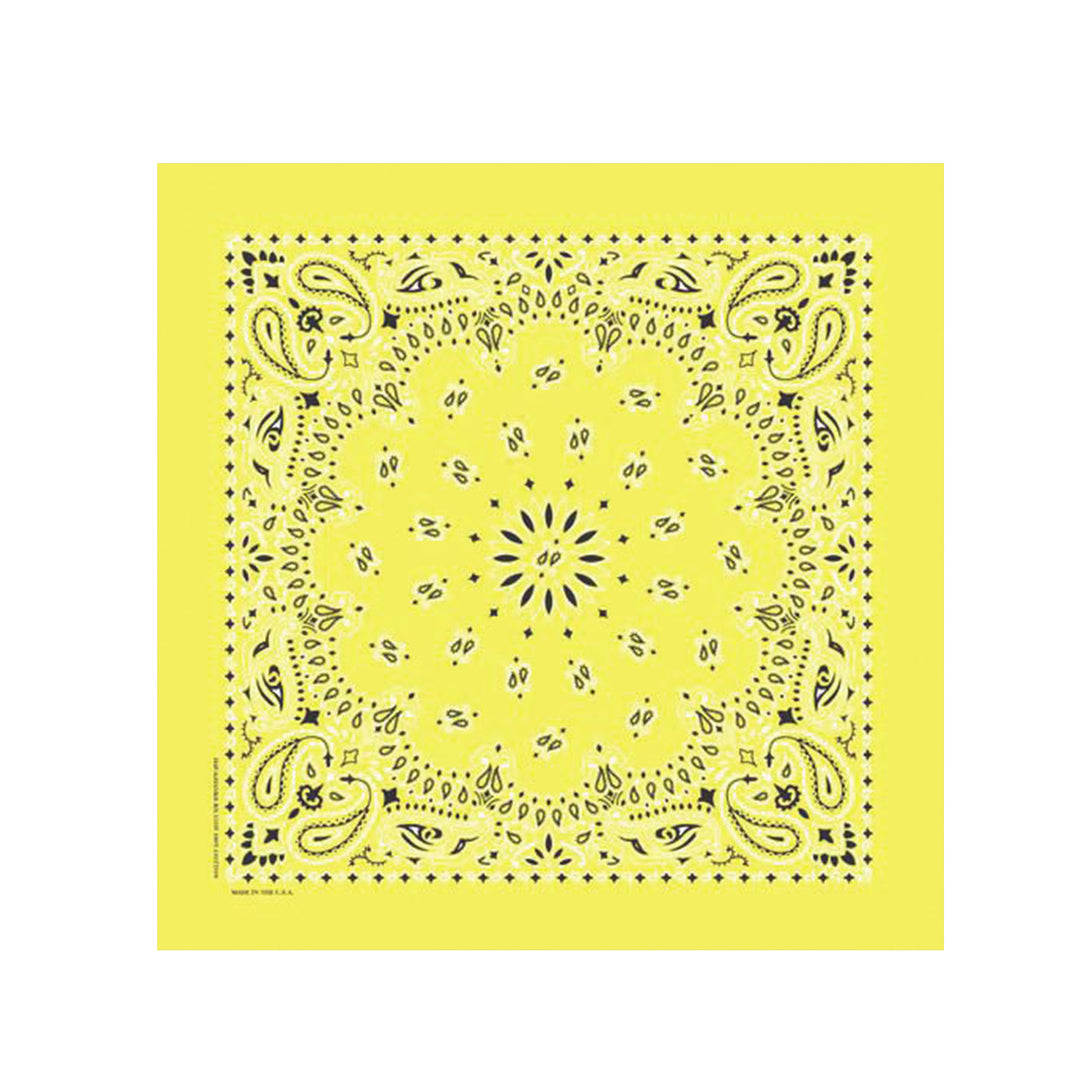 Lemon Paisley Bandana
