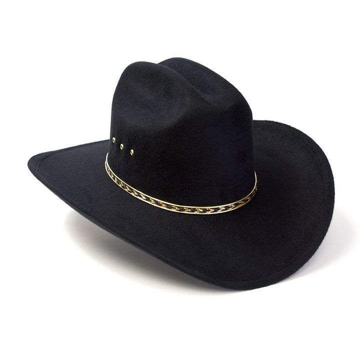 Black Felt Finish Western Cattleman Hat