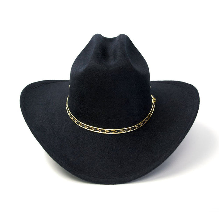 Black Felt Finish Western Cattleman Hat