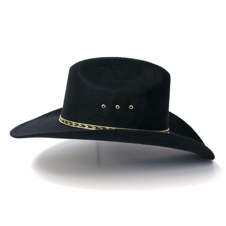 Black Felt Finish Western Cattleman Hat