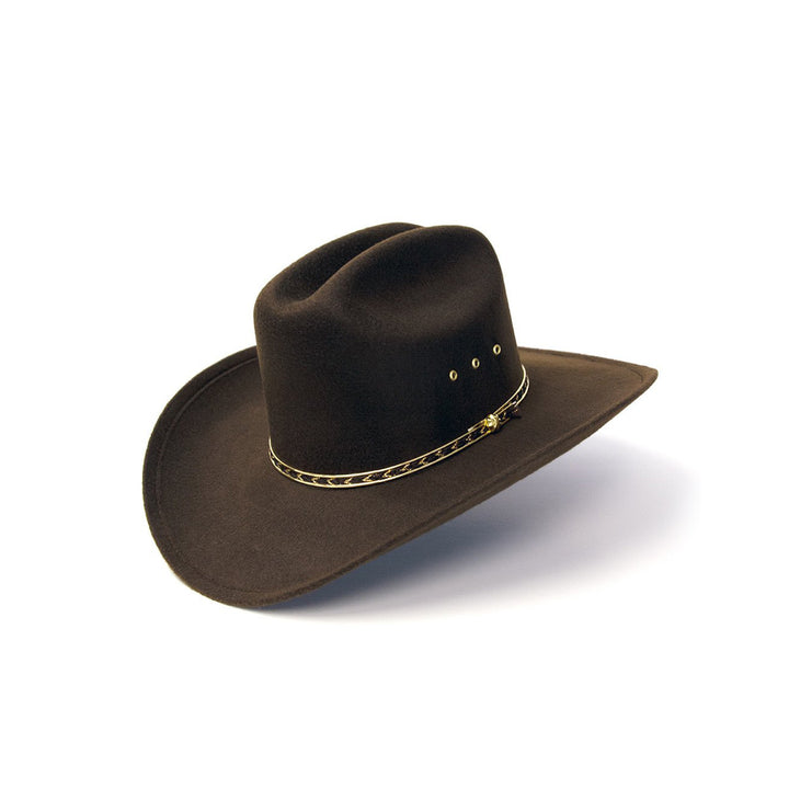 Brown Felt Finish Western Cattleman Hat