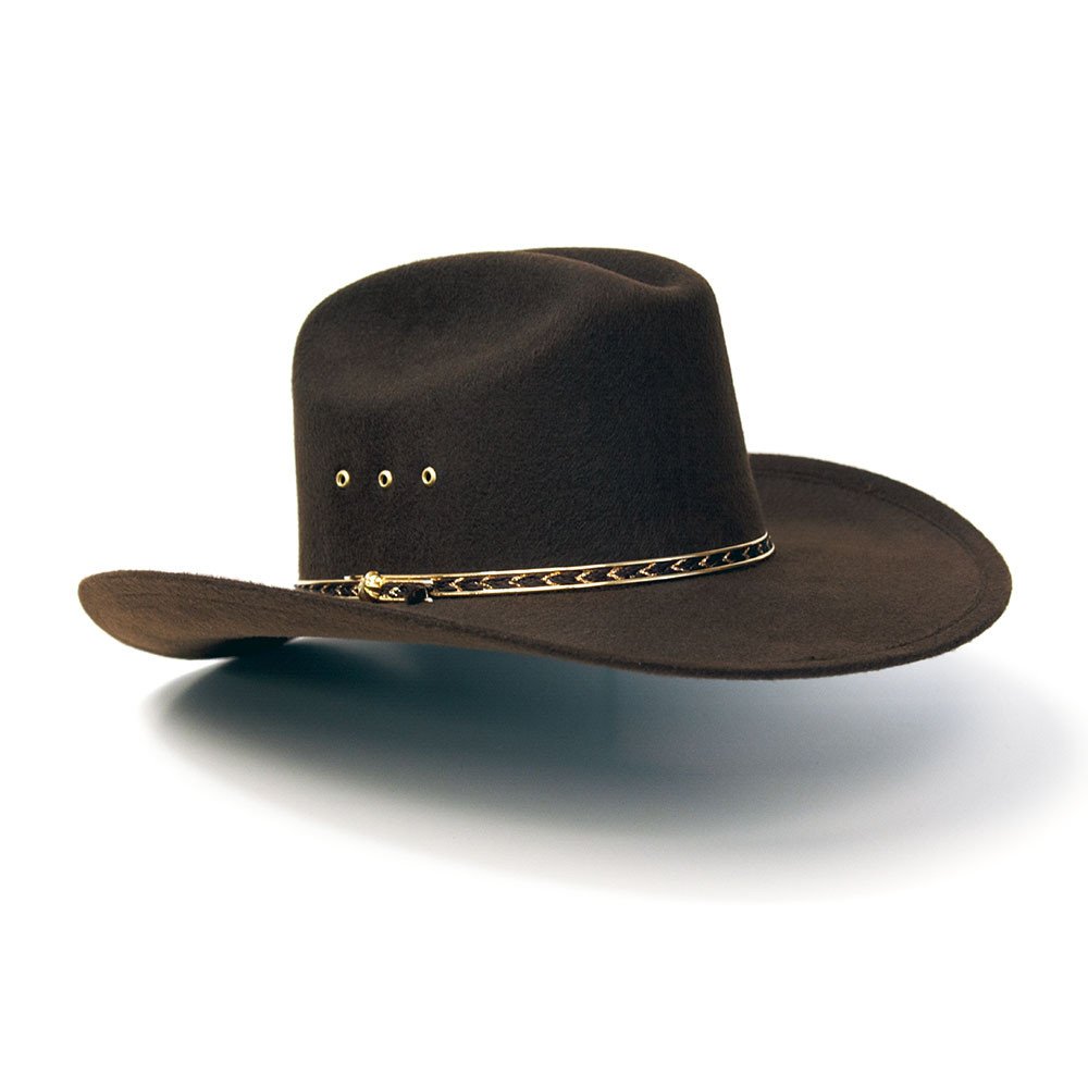 Brown Felt Finish Western Cattleman Hat