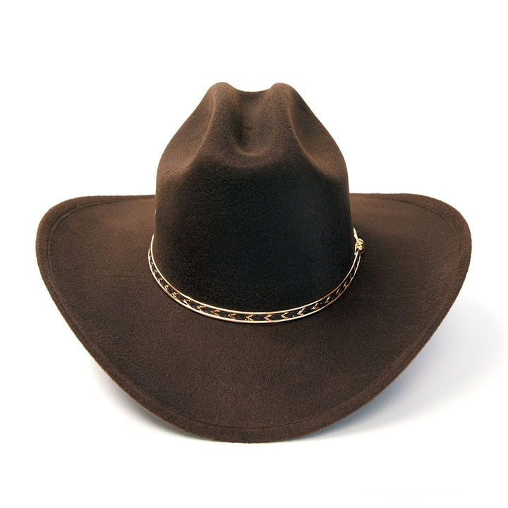 Brown Felt Finish Western Cattleman Hat