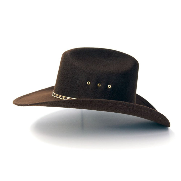 Brown Felt Finish Western Cattleman Hat