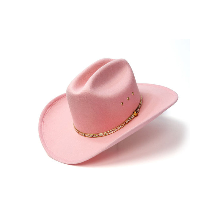 Pink Felt Finish Western Cattleman Hat