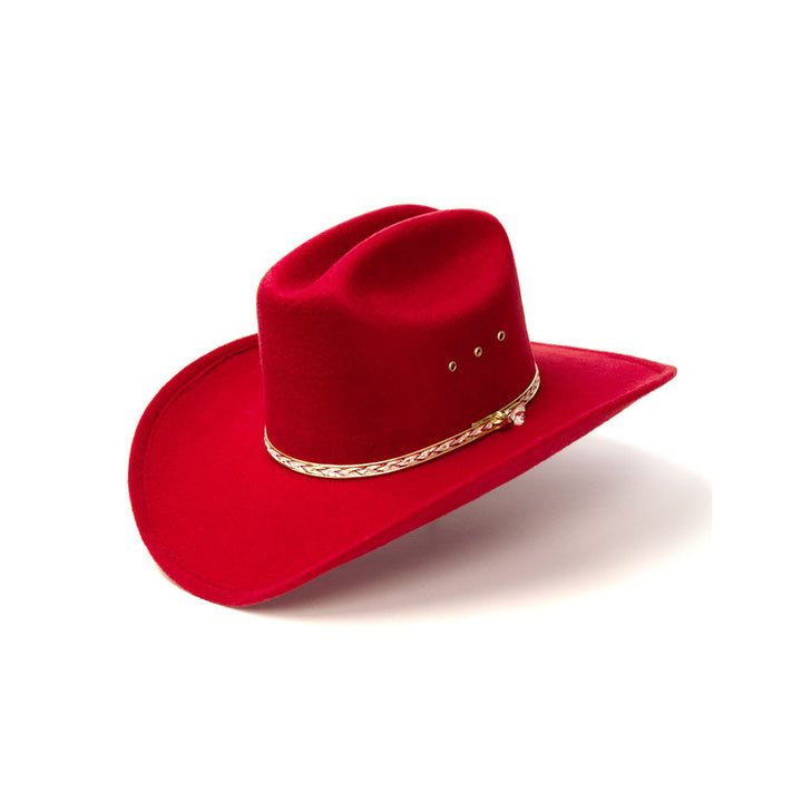 Red Felt Finish Western Cattleman Hat