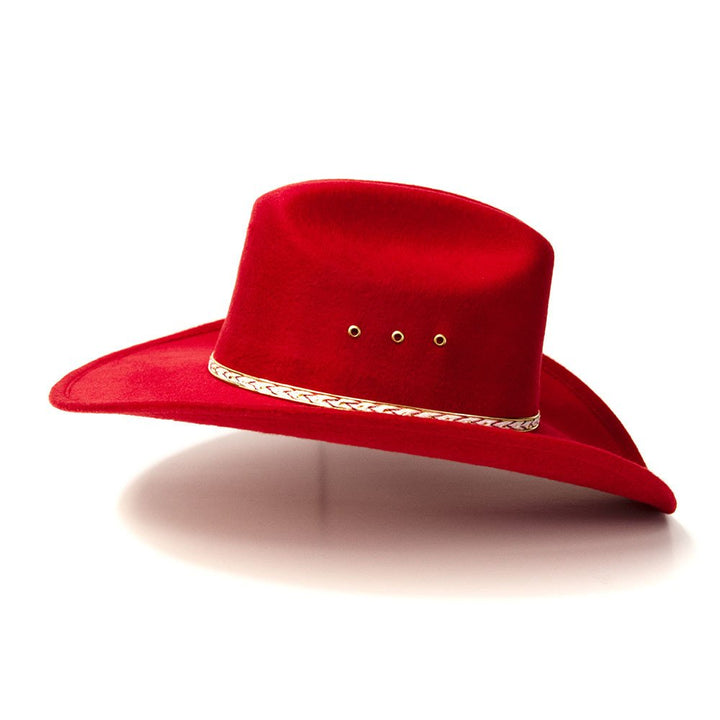 Red Felt Finish Western Cattleman Hat