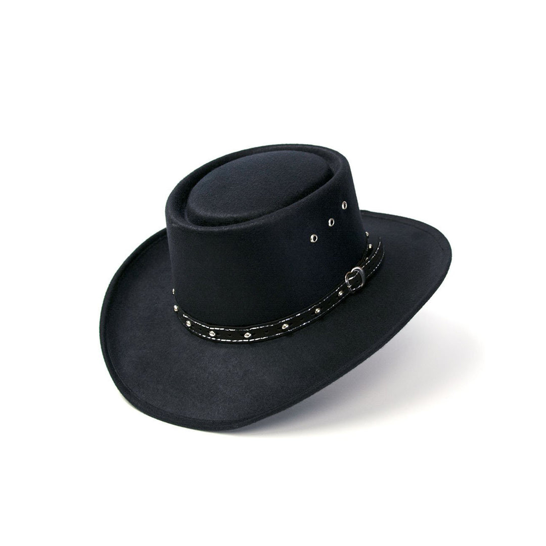 Black Felt Finish Western Gambler Hat