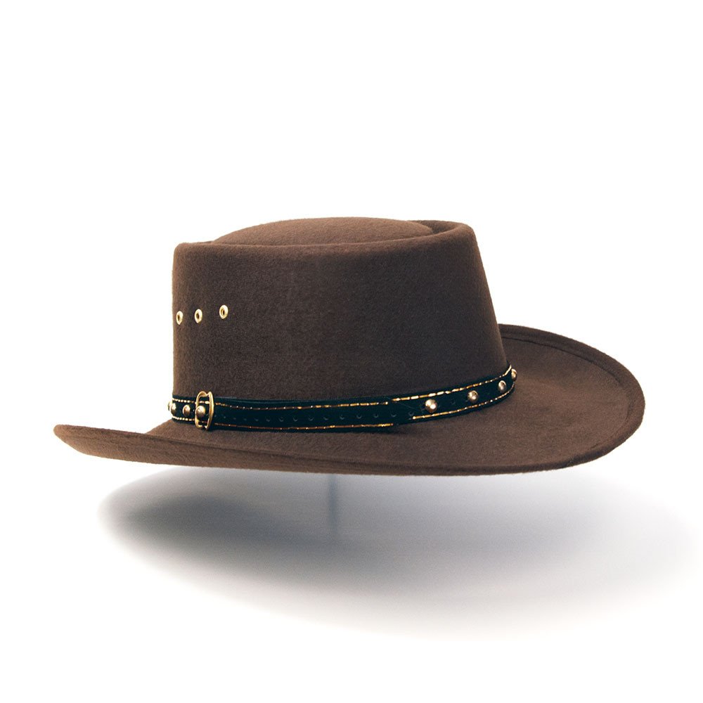 Brown Felt Finish Western Gambler Hat