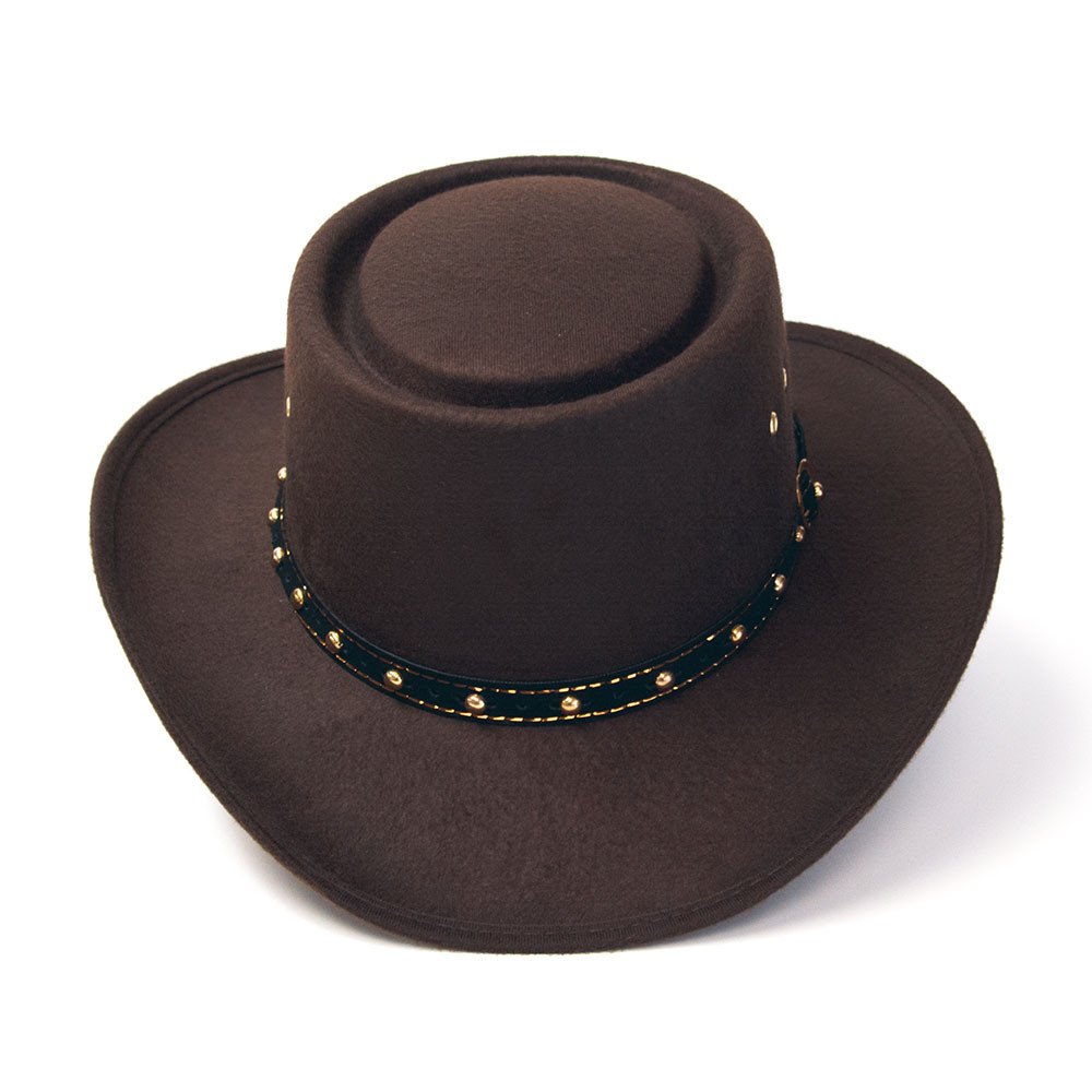 Brown Felt Finish Western Gambler Hat