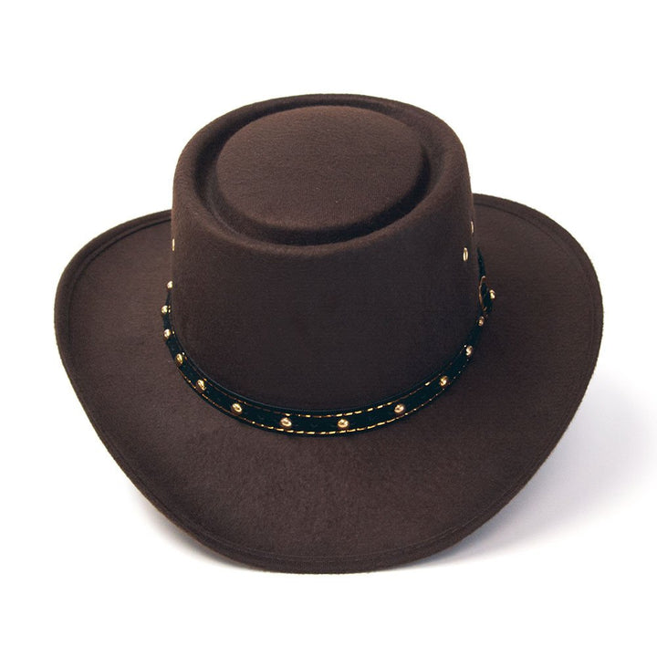 Brown Felt Finish Western Gambler Hat