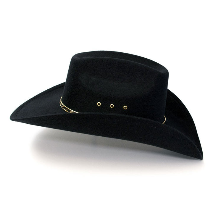 Black Felt Finish Western Wide Cattleman Hat