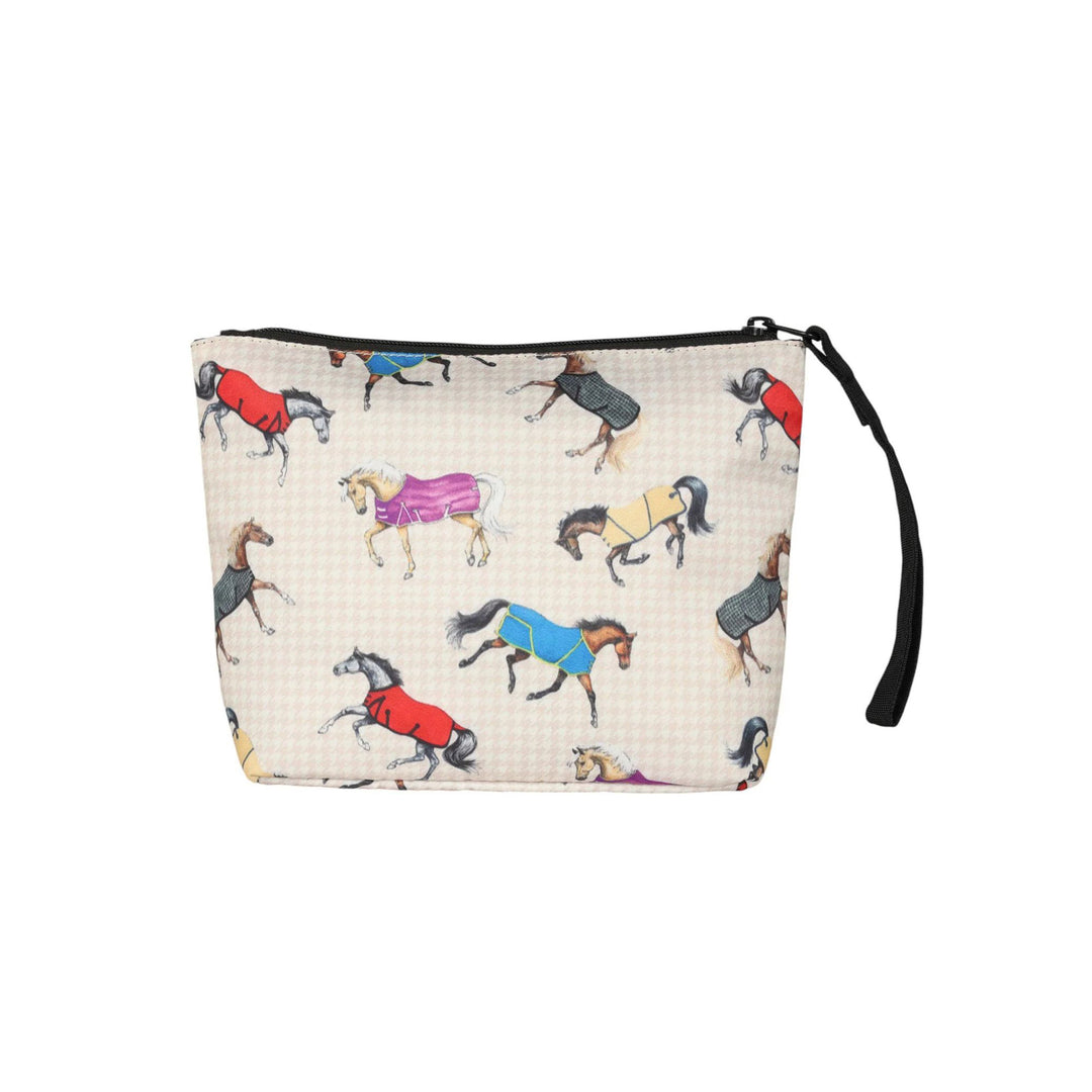 Horses in Blankets Equestrian Accessory Bag - Beige