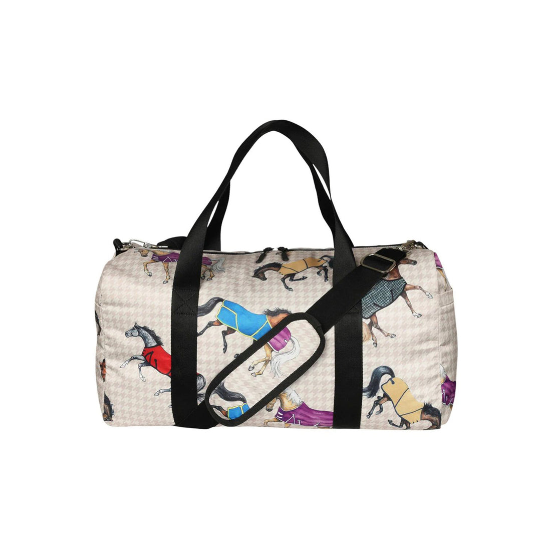Horses in Blankets Equestrian Gear Bag - Beige
