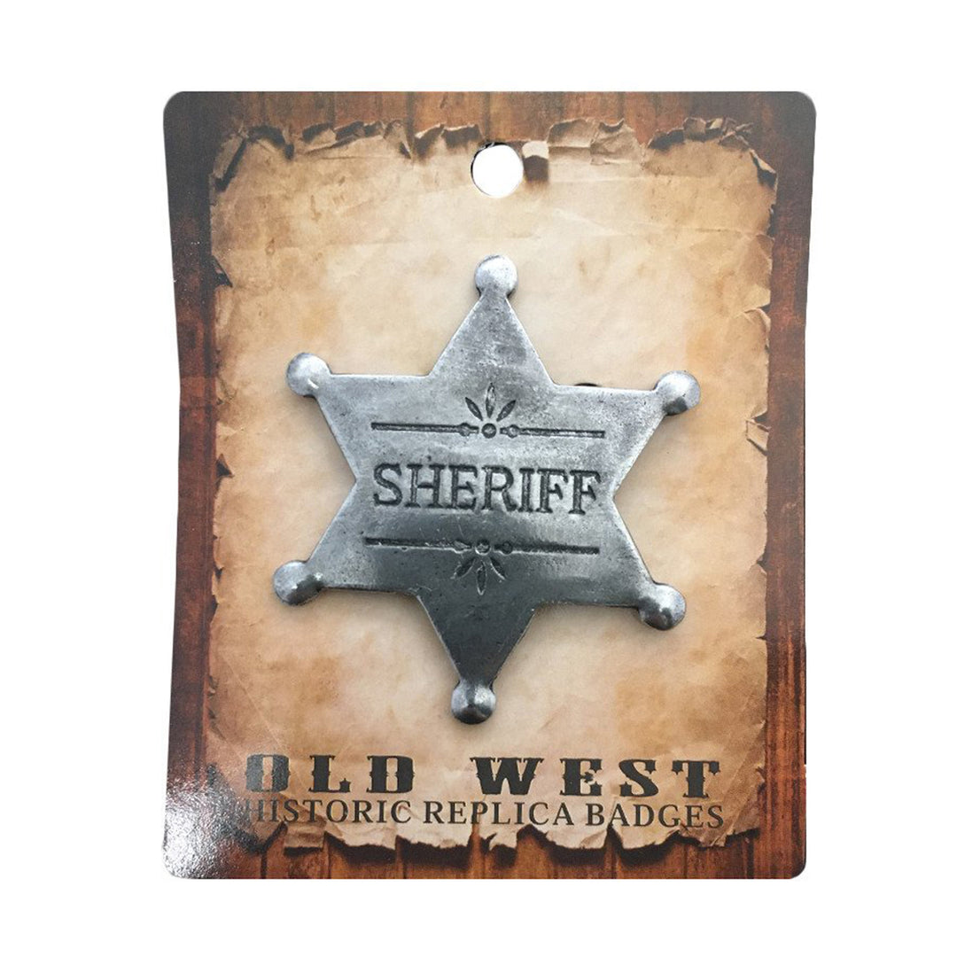 Sheriff Badge with Floral Accent Historic Replica Badge