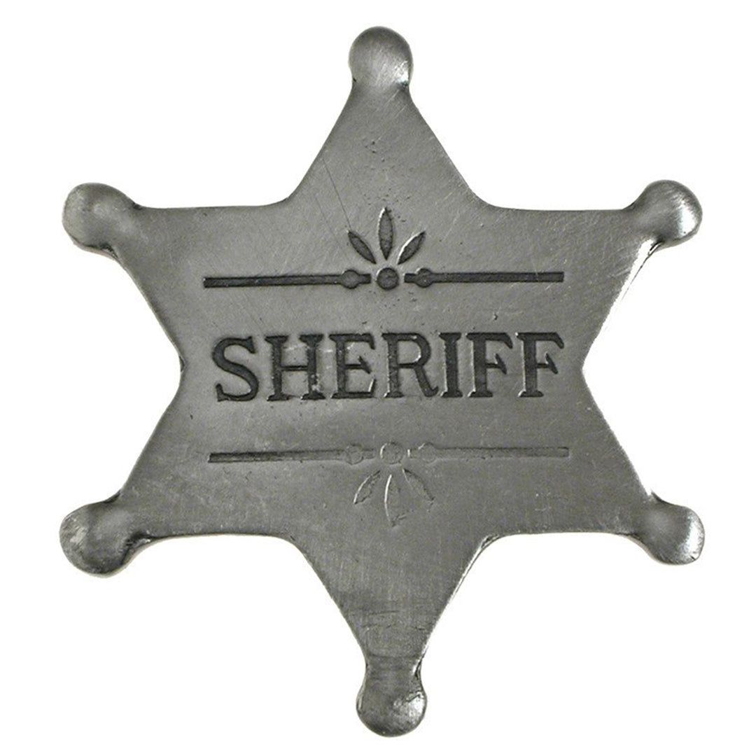 Sheriff Badge with Floral Accent Historic Replica Badge