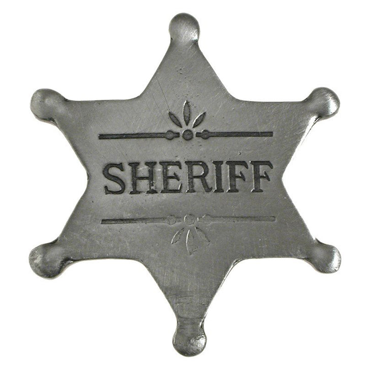 Sheriff Badge with Floral Accent Historic Replica Badge