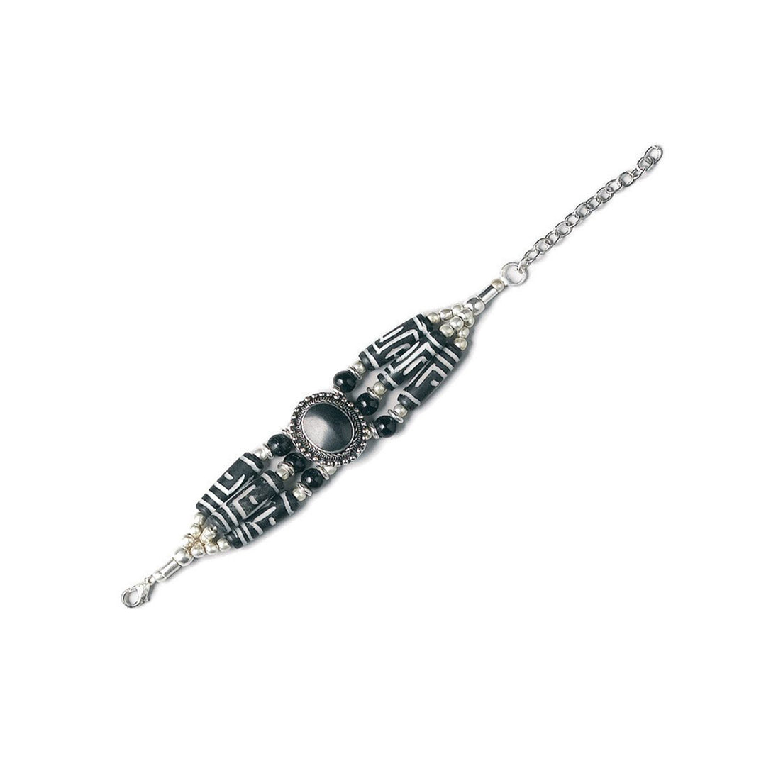 Genuine Bone Bracelet or Boot Chain in Black