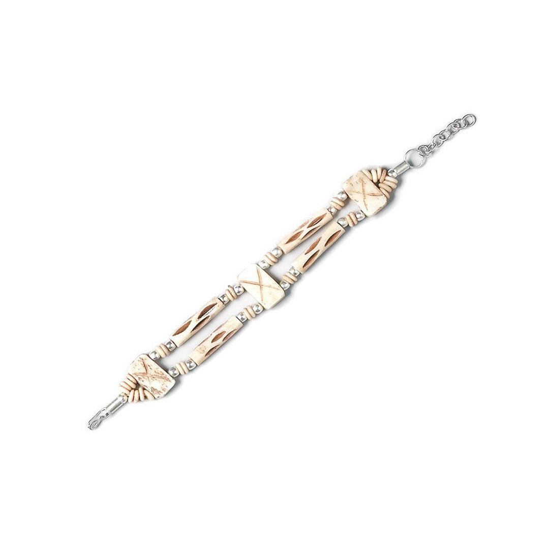 Genuine Bone Bracelet or Boot Chain in Natural