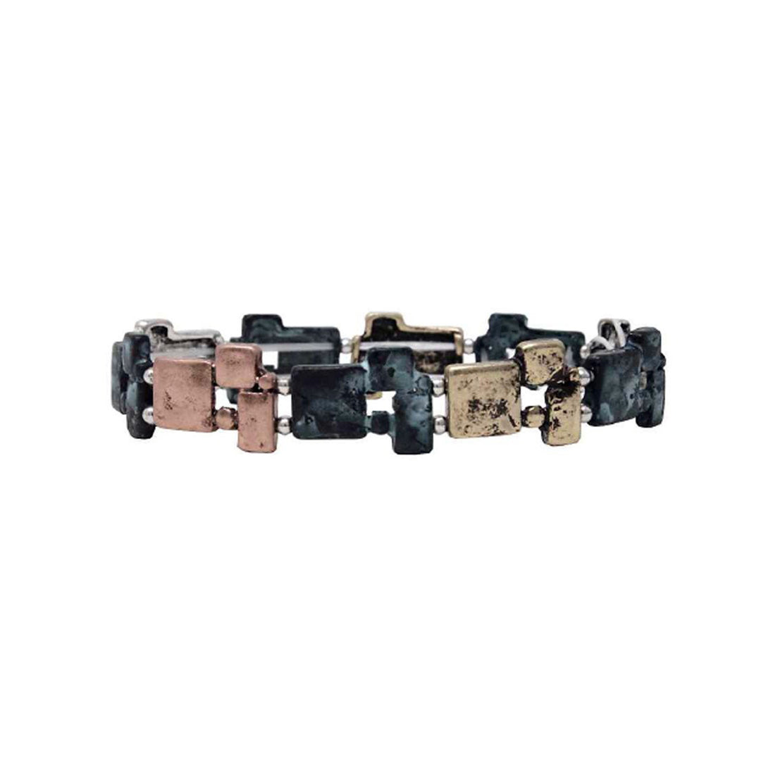 Tri-colored Geometric Bracelet