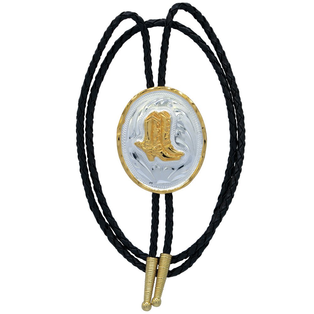 Boots German Silver Oval Bolo Tie