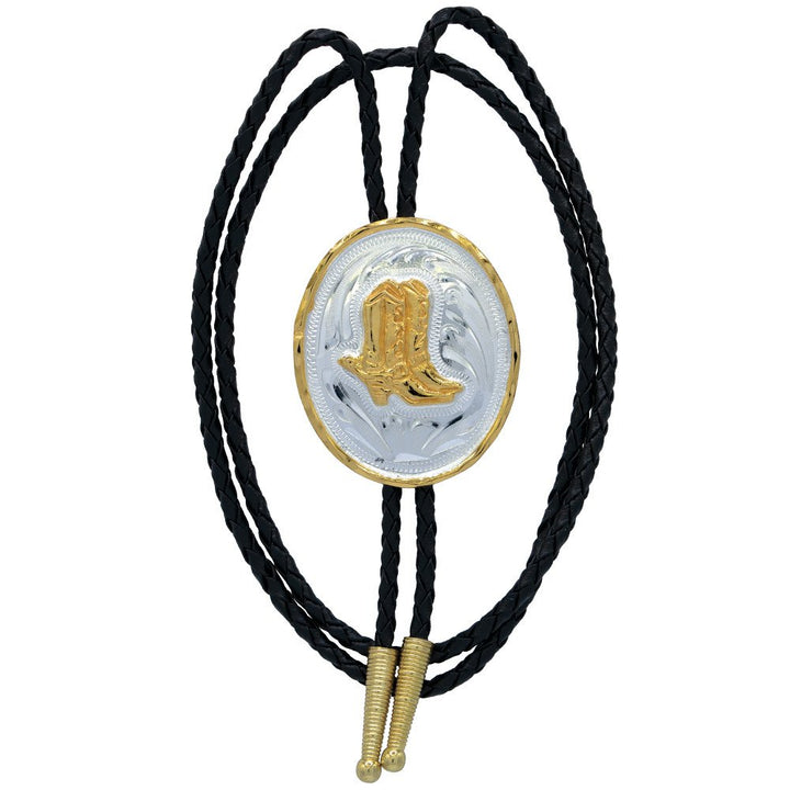 Boots German Silver Oval Bolo Tie