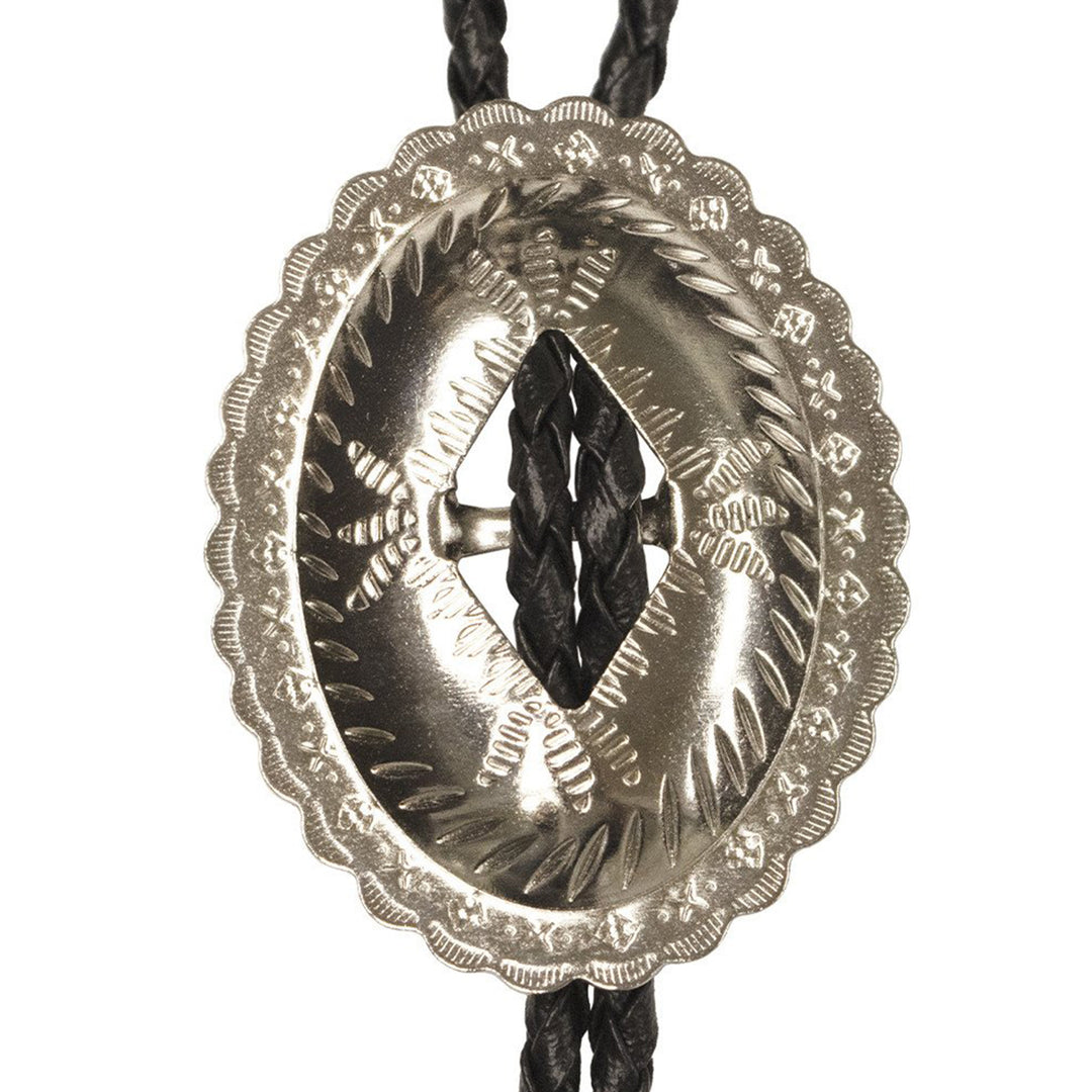 Silver Concho Bolo Tie