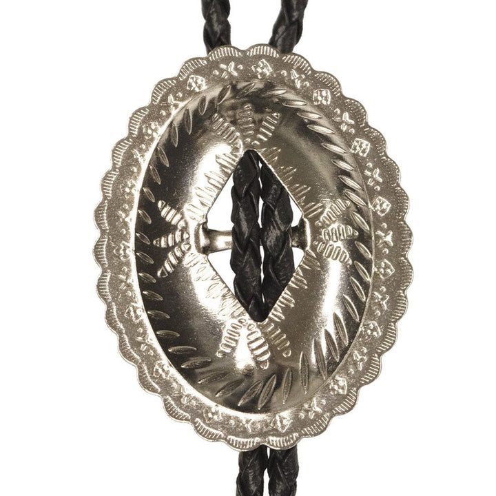 Silver Concho Bolo Tie