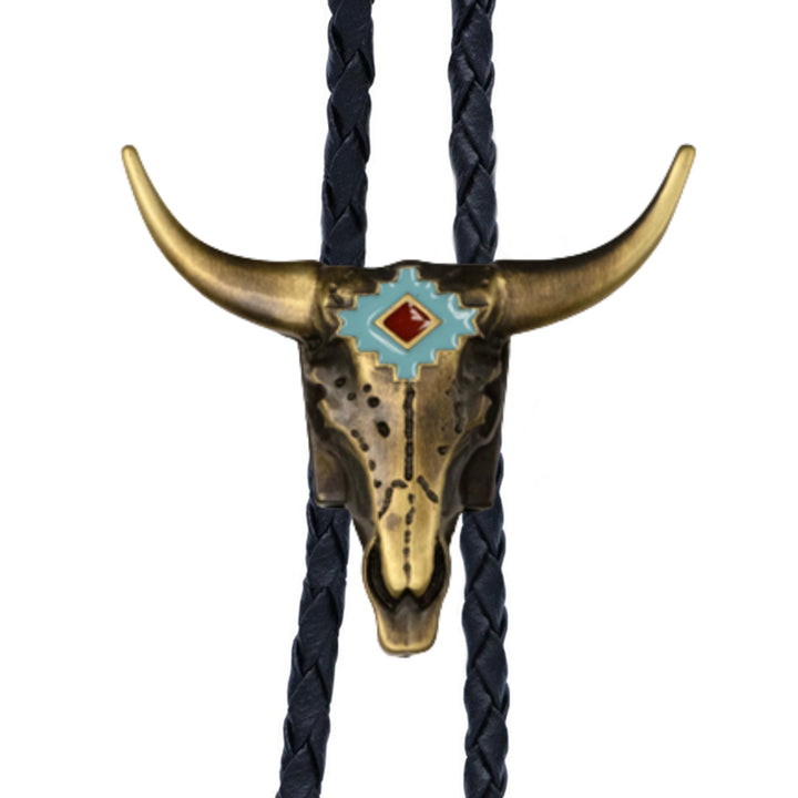 Longhorn Vintage Brass Bolo Tie
