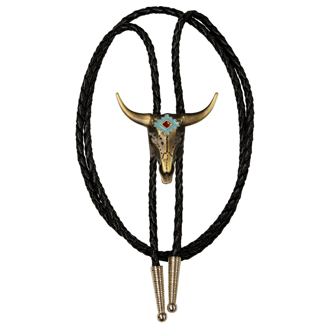 Longhorn Vintage Brass Bolo Tie
