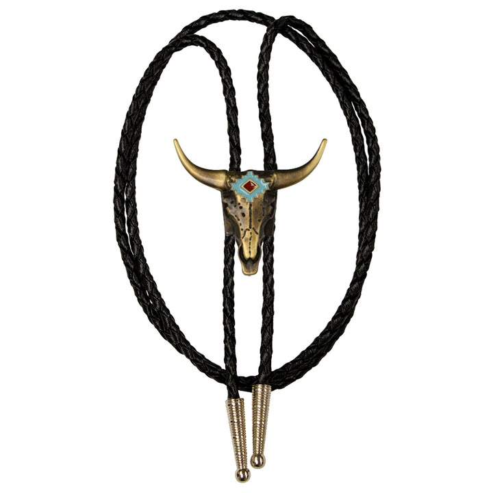 Longhorn Vintage Brass Bolo Tie