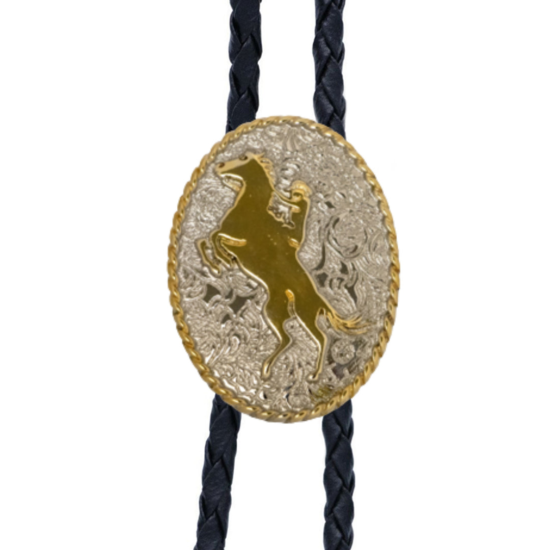 Western Silver &amp; Gold Bolo Tie