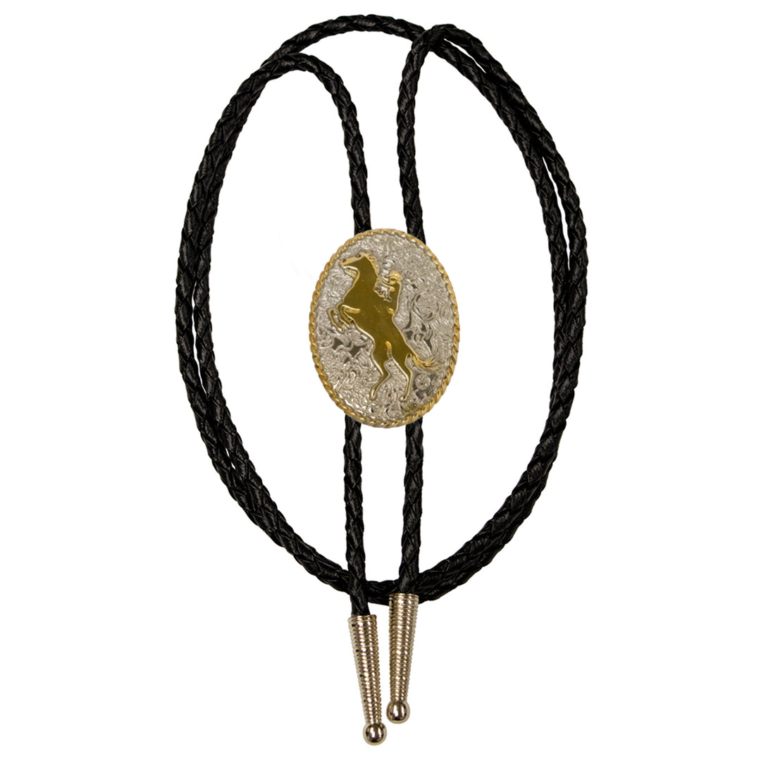 Western Silver &amp; Gold Bolo Tie