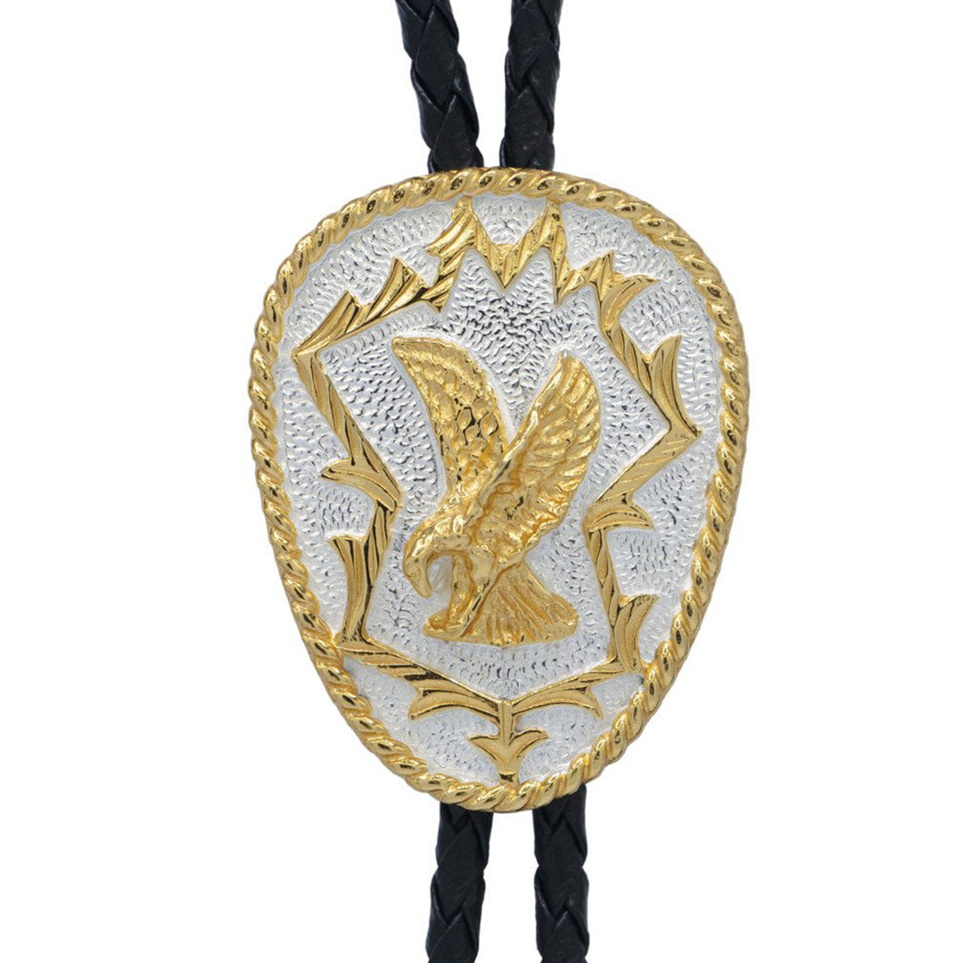 Eagle on German Silver Bolo Tie