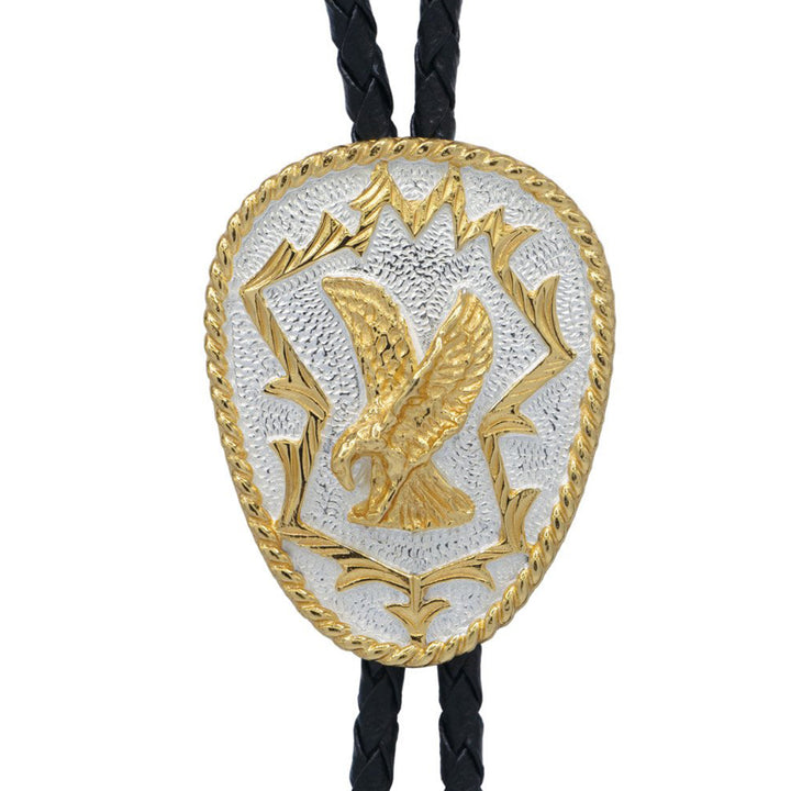 Eagle on German Silver Bolo Tie