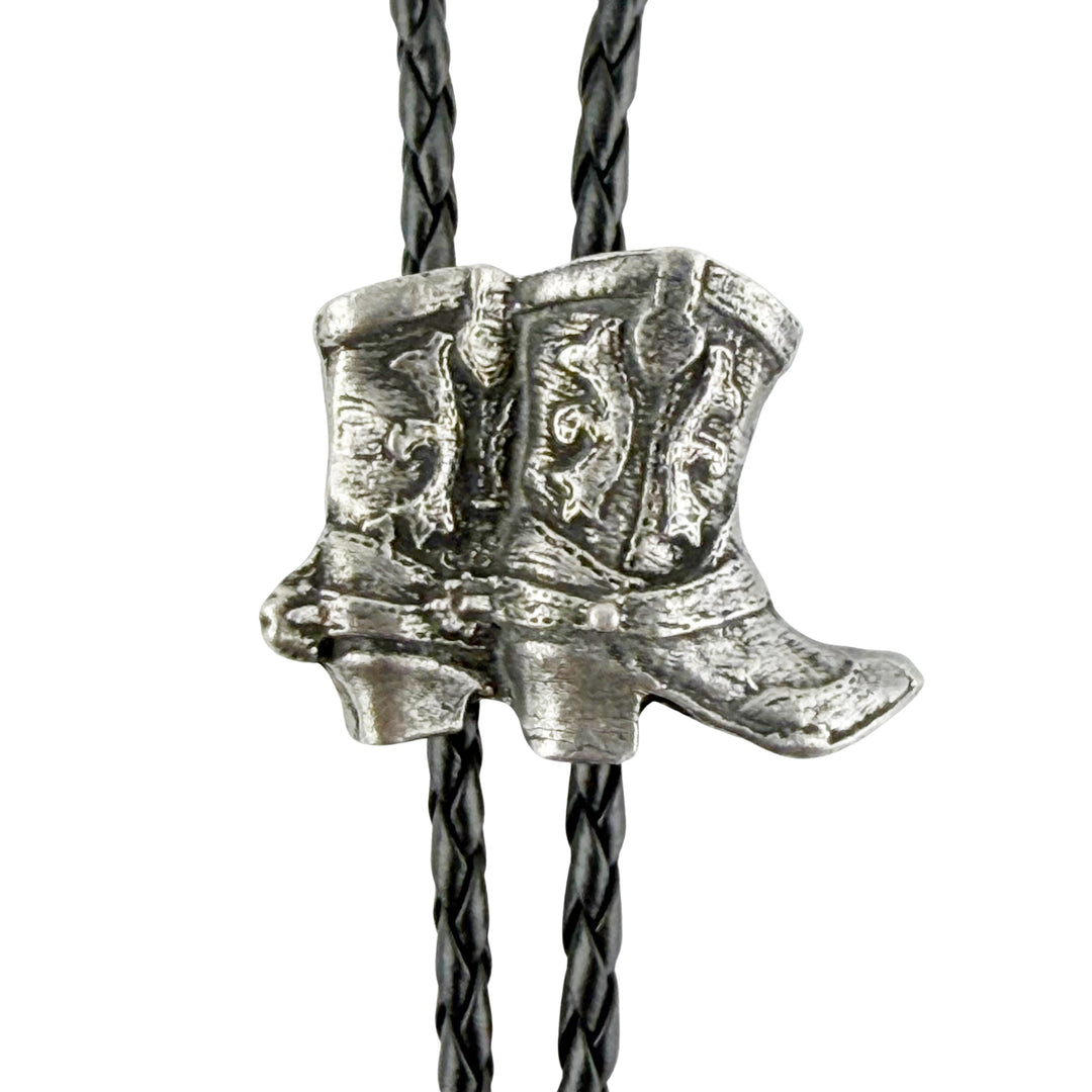 Cowboy Boot Western Bolo Tie - Cast Pewter