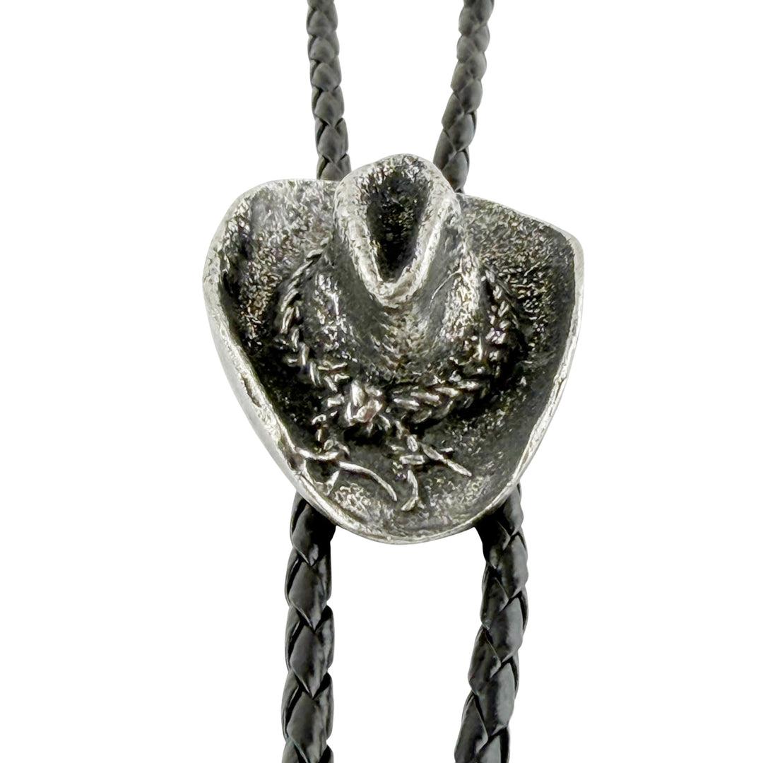 Cowboy Hat Western Bolo Tie - Cast Pewter