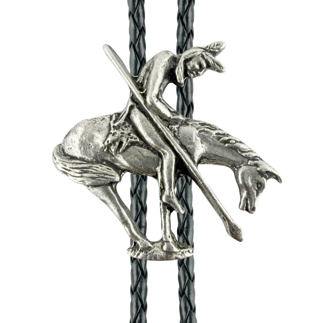 Bronc Rider Western Bolo Tie - Cast Pewter