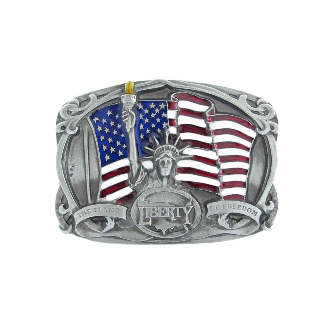 The Flame of Freedom Belt Buckle with Enamel Finish
