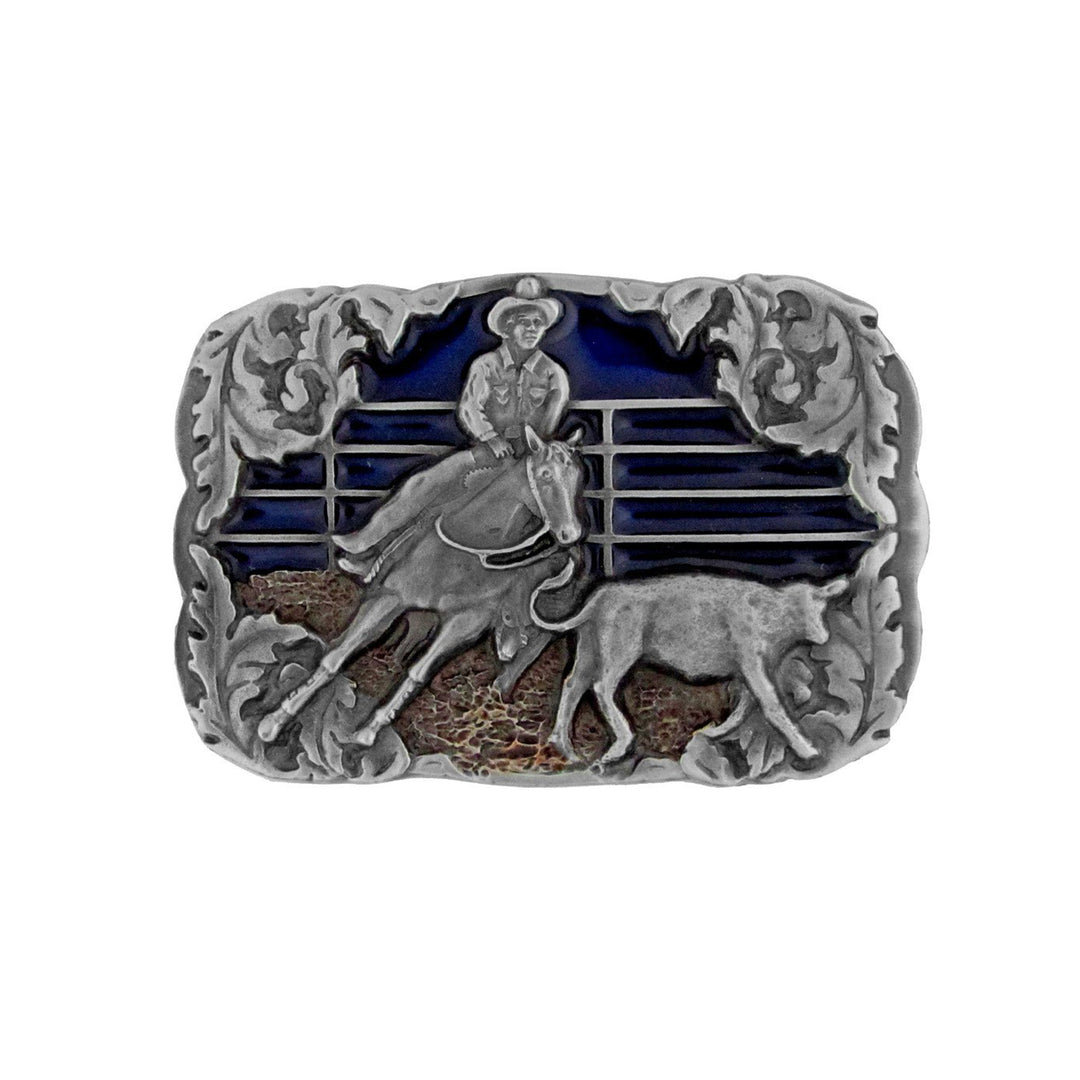 Roper Belt Buckle with Enamel Finish